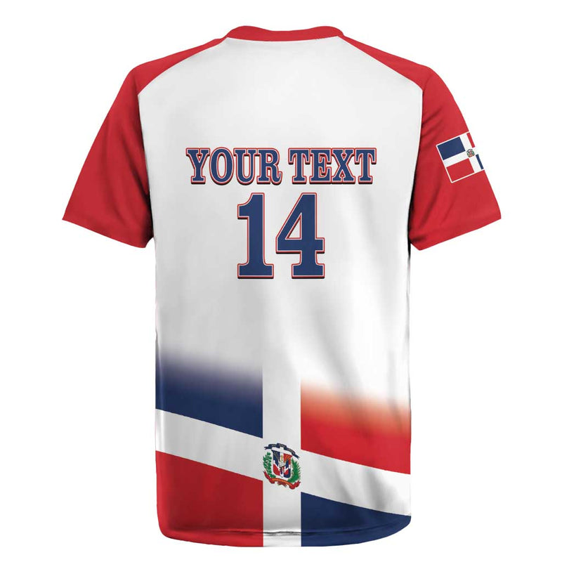 Custom Dominican Republic 2025 Baseball Go Champions Flag Style Rugby Jersey
