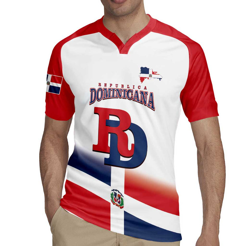 Custom Dominican Republic 2025 Baseball Go Champions Flag Style Rugby Jersey