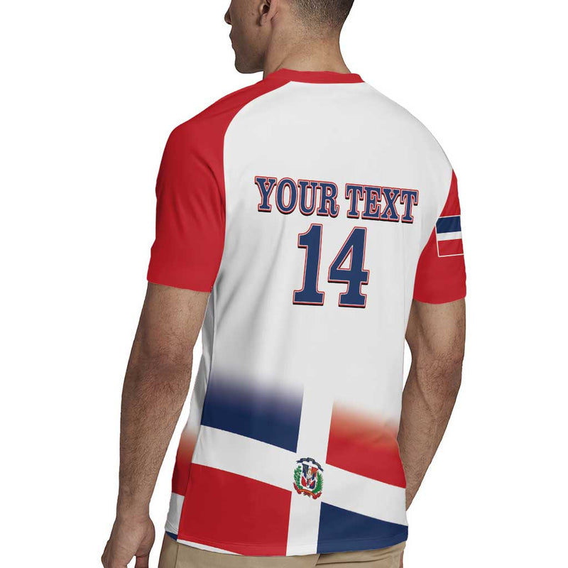 Custom Dominican Republic 2025 Baseball Go Champions Flag Style Rugby Jersey