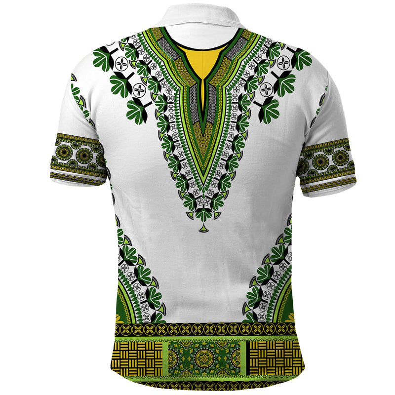 Africa African Dashiki Royal Green Version Polo Shirt