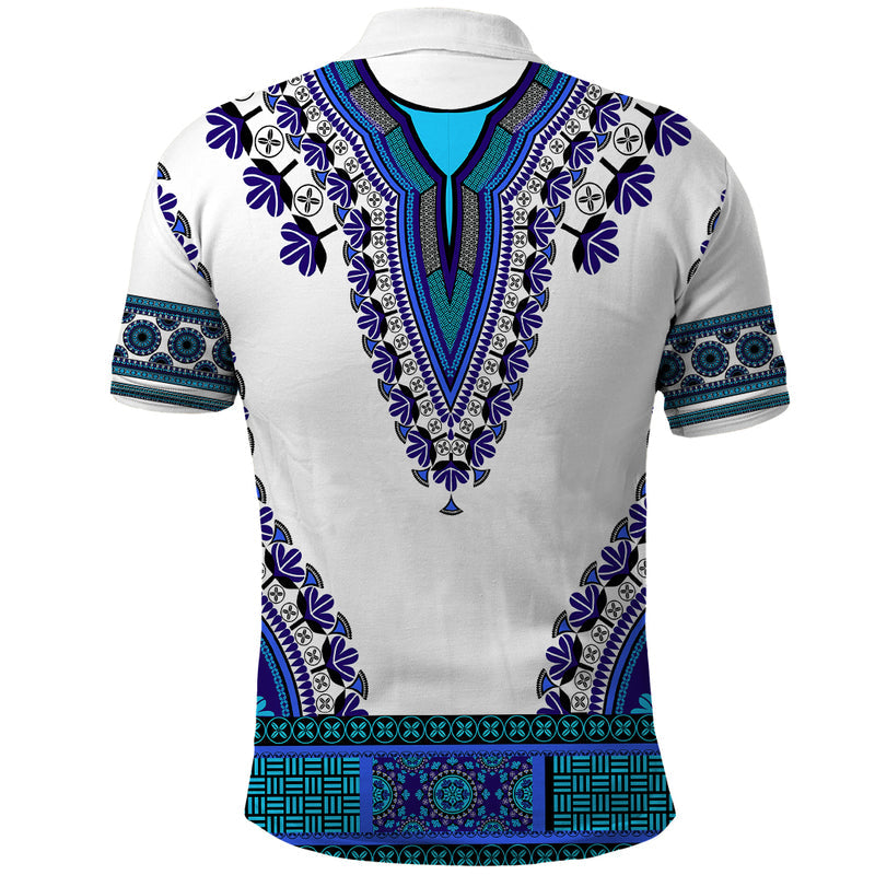 Africa African Dashiki Royal Blue Version Polo Shirt