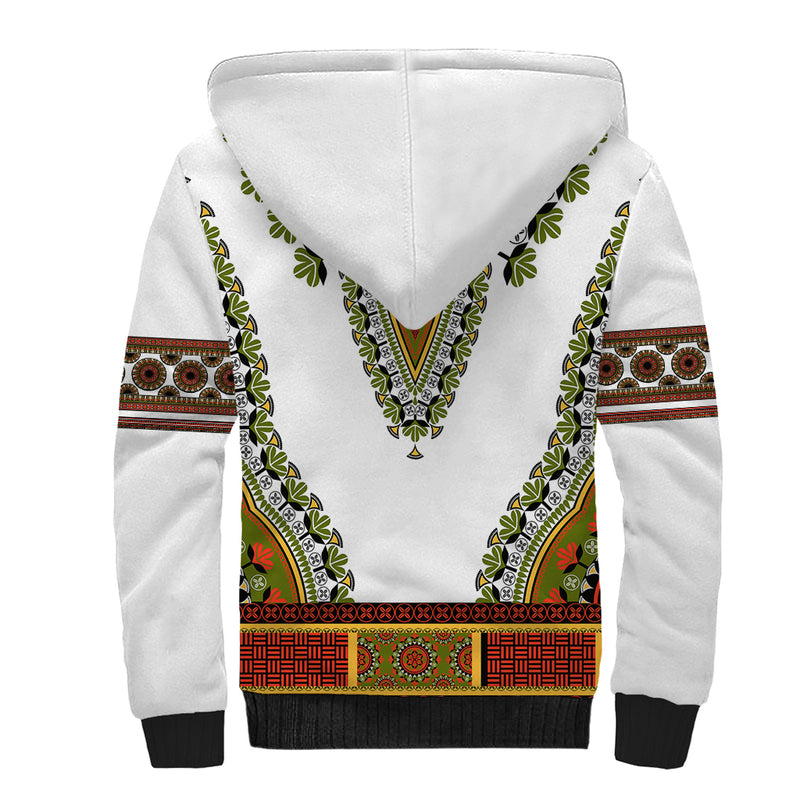 Africa African Dashiki Royal Gold Version Sherpa Hoodie