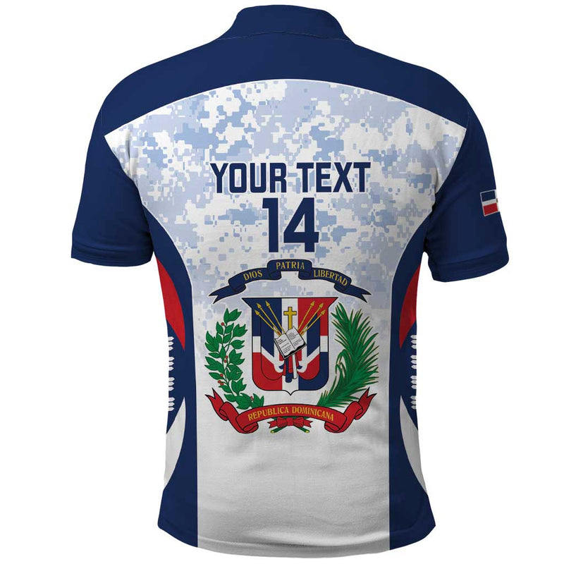 Custom Dominican Republic Football Vamos Los Quisqueyanos Polo Shirt