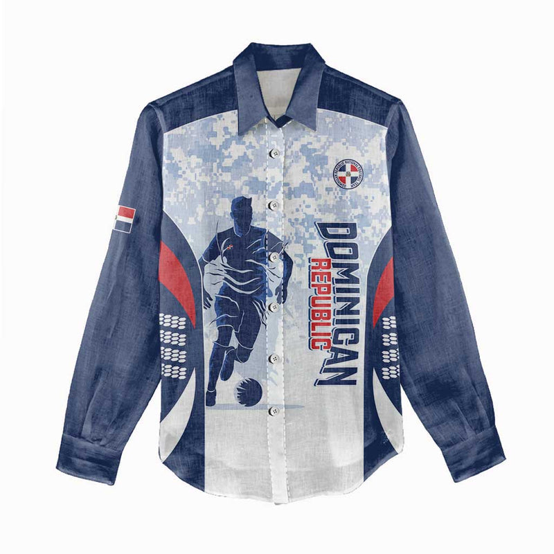 Custom Dominican Republic Football Vamos Los Quisqueyanos Women Casual Shirt