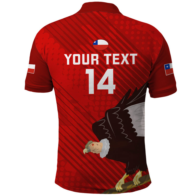 Custom Chile Rugby 2023 Los Condores Grunge Style Polo Shirt
