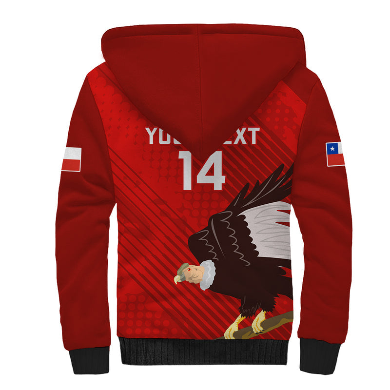 Custom Chile Rugby 2023 Los Condores Grunge Style Sherpa Hoodie