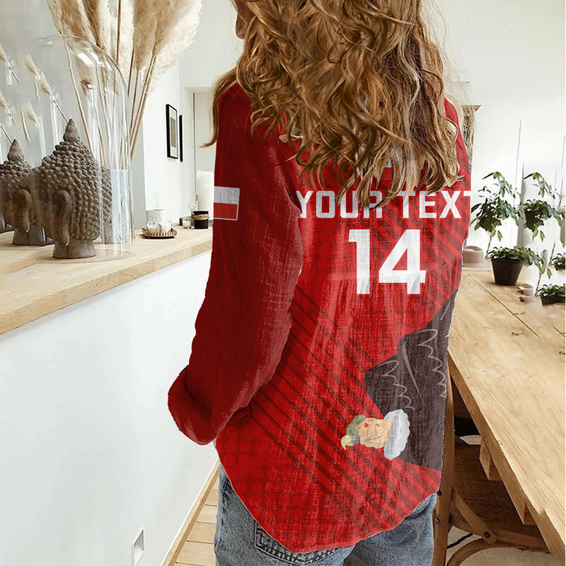 Custom Chile Rugby 2023 Los Condores Grunge Style Women Casual Shirt