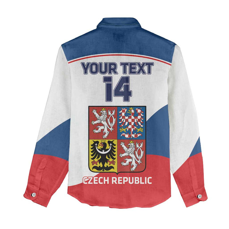 Custom Czech Republic Hockey 2024 Go Czechia Women Casual Shirt