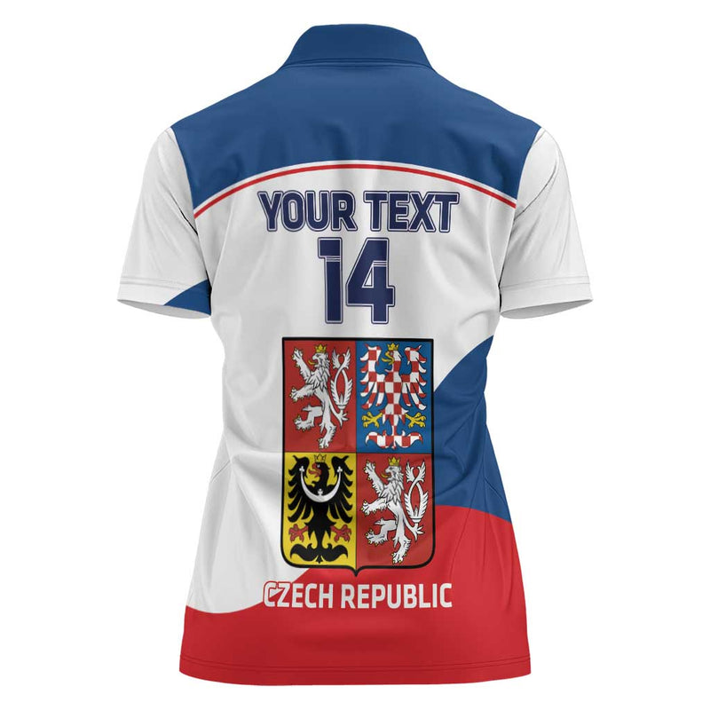 Custom Czech Republic Hockey 2024 Go Czechia Women Polo Shirt