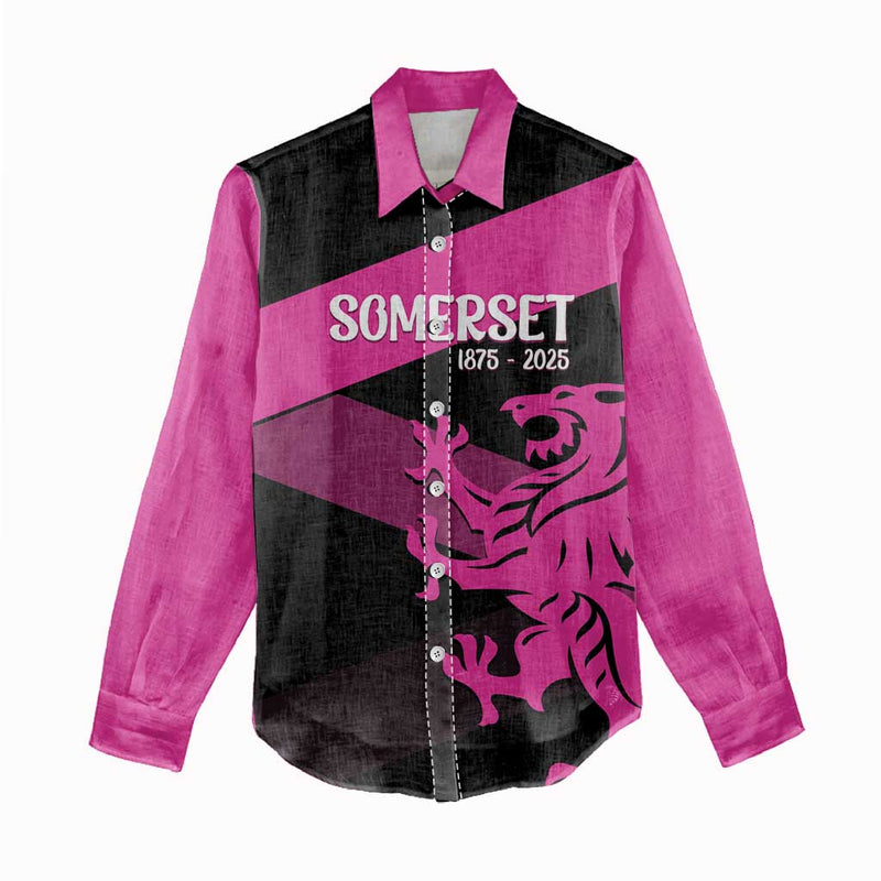 Custom Somerset Cricket 150 Years of Anniversary Women Casual Shirt