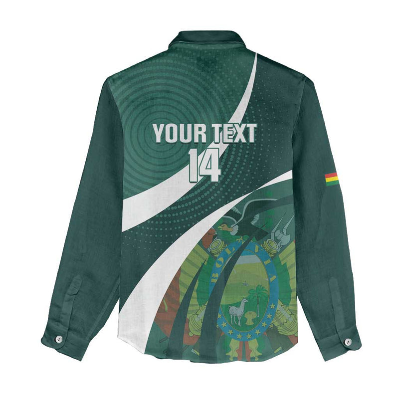 Custom Bolivia Football La Verde Sporty Curves Style Women Casual Shirt