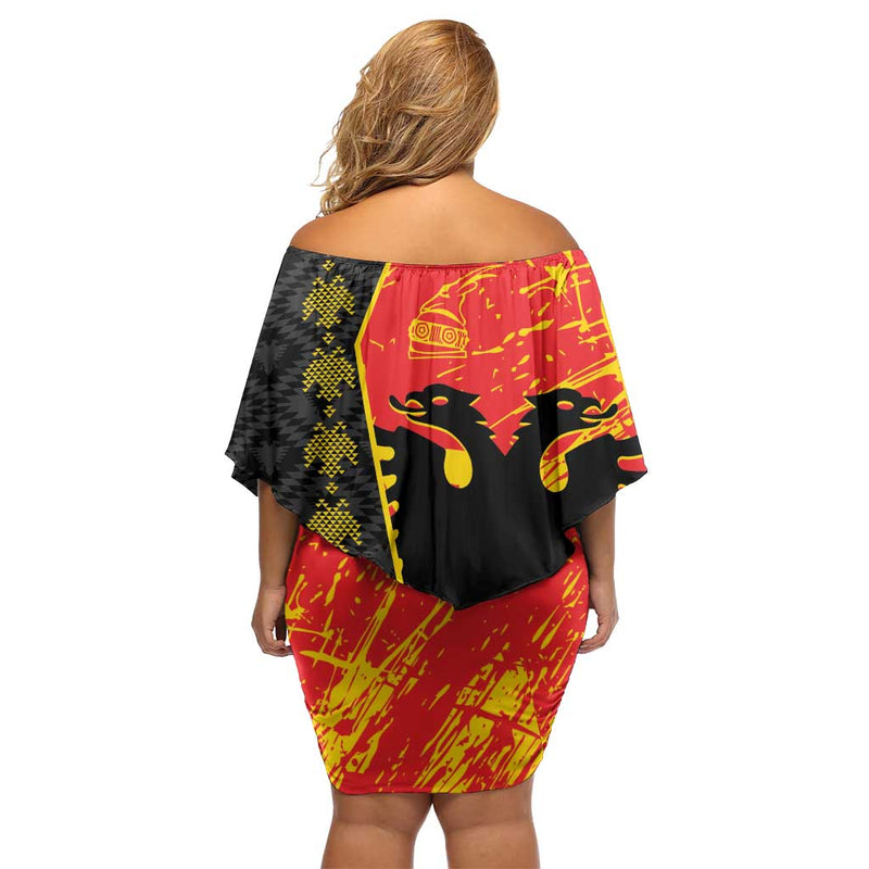 Albania Independence Day Albanian Proud - Flag Color Off Shoulder Short Dress