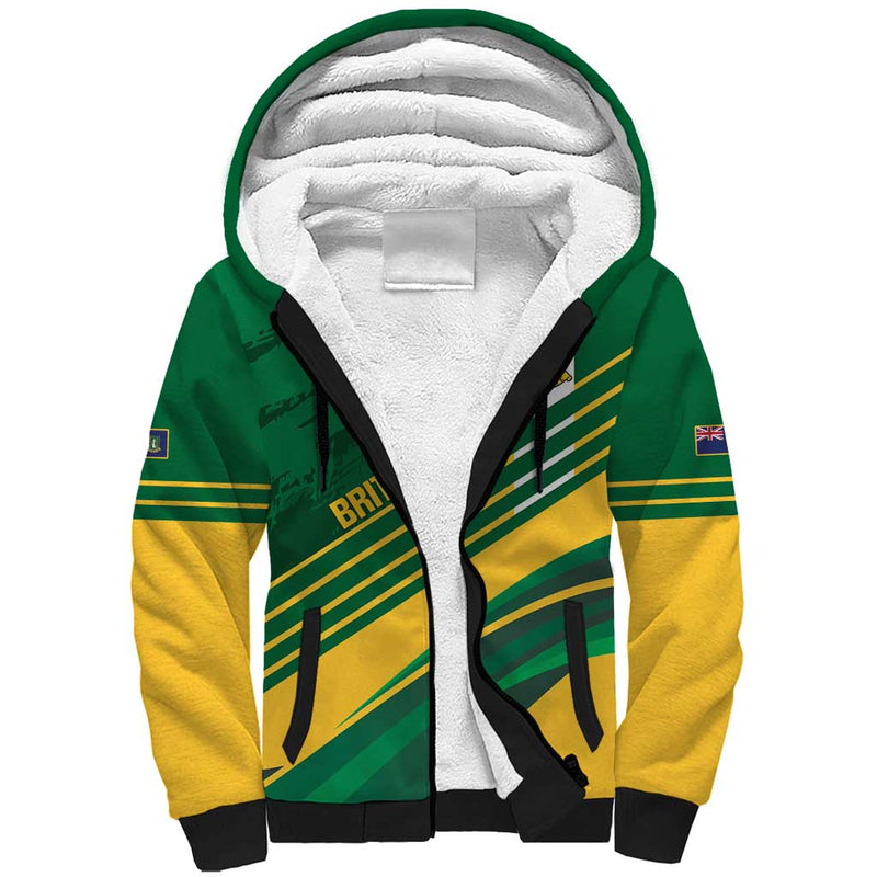 Custom British Virgin Islands Football Come On Nature Boys Sherpa Hoodie