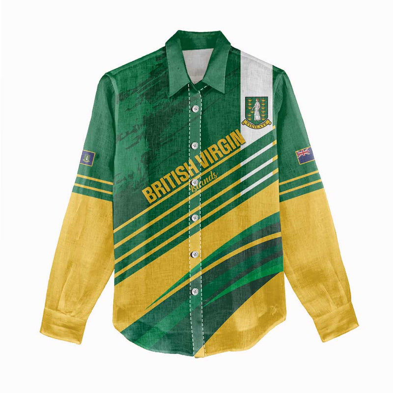 Custom British Virgin Islands Football Come On Nature Boys Women Casual Shirt