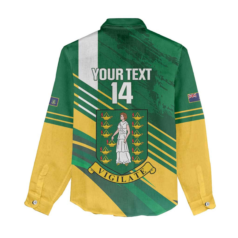 Custom British Virgin Islands Football Come On Nature Boys Women Casual Shirt