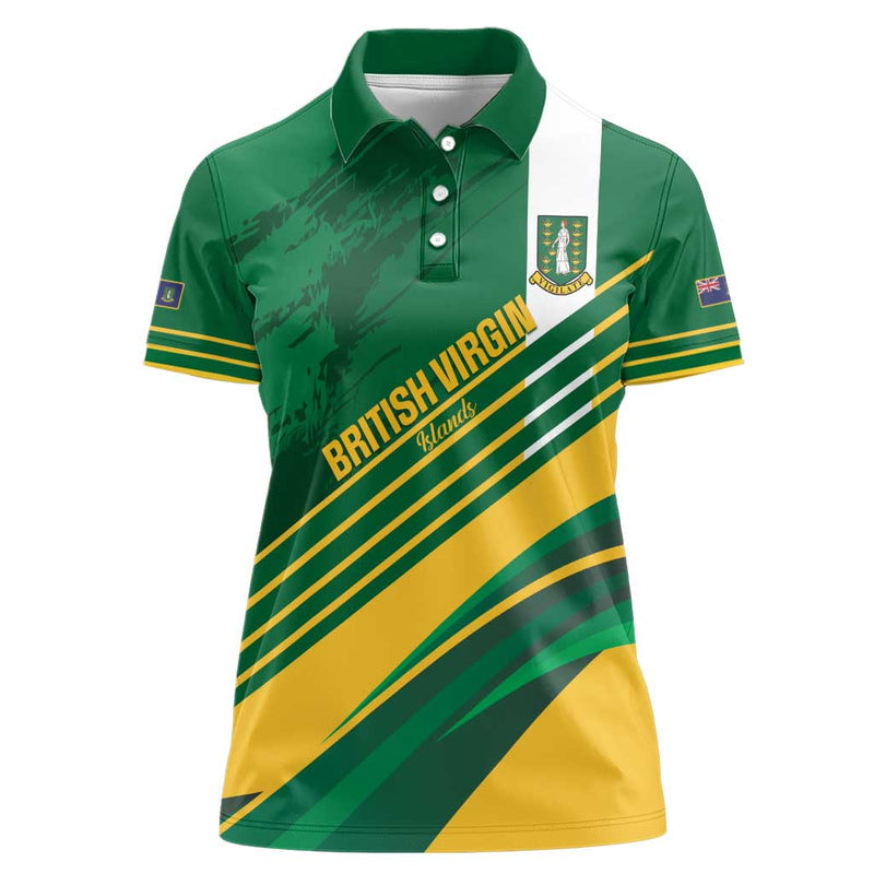 Custom British Virgin Islands Football Come On Nature Boys Women Polo Shirt