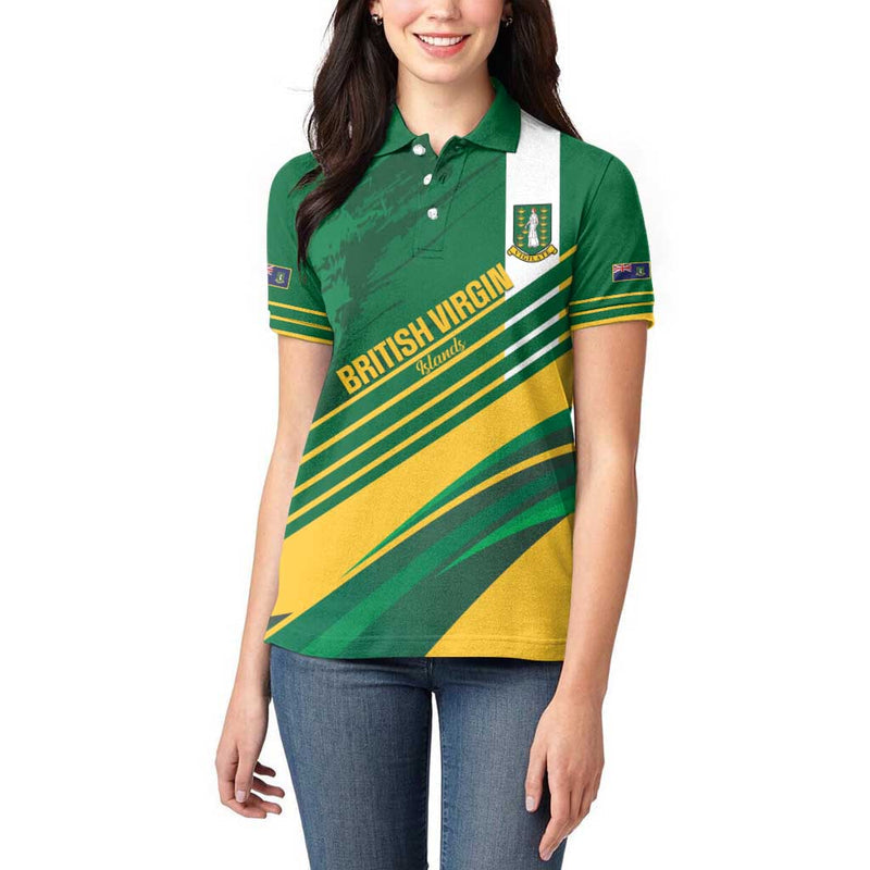 Custom British Virgin Islands Football Come On Nature Boys Women Polo Shirt