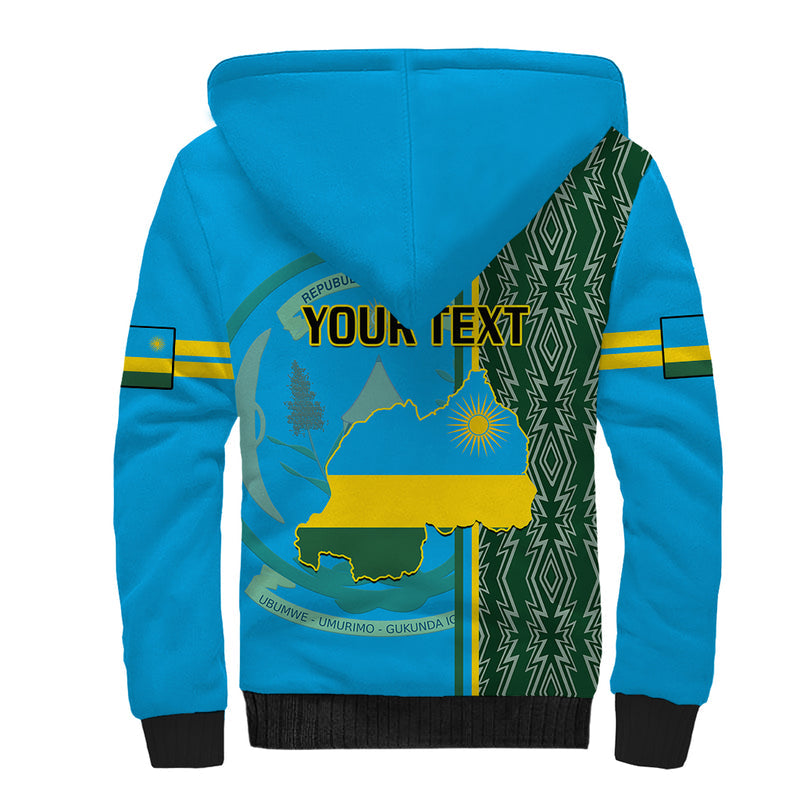 1 July Independence Day Rwanda African Imigongo Happy 61st Anniversary Sherpa Hoodie