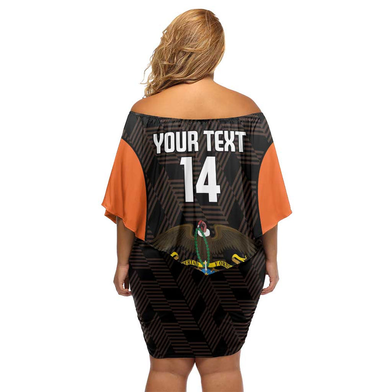 Custom Colombia Football 2025 Las Chicas Superpoderosas - Black Version Off Shoulder Short Dress