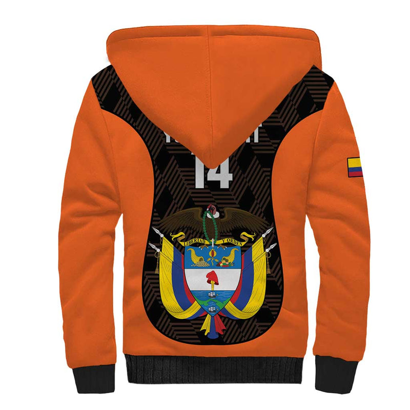 Custom Colombia Football 2025 Las Chicas Superpoderosas - Black Version Sherpa Hoodie