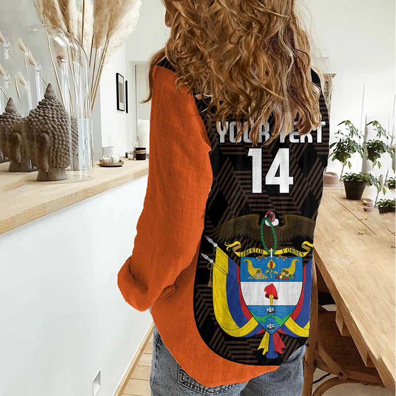 Custom Colombia Football 2025 Las Chicas Superpoderosas - Black Version Women Casual Shirt