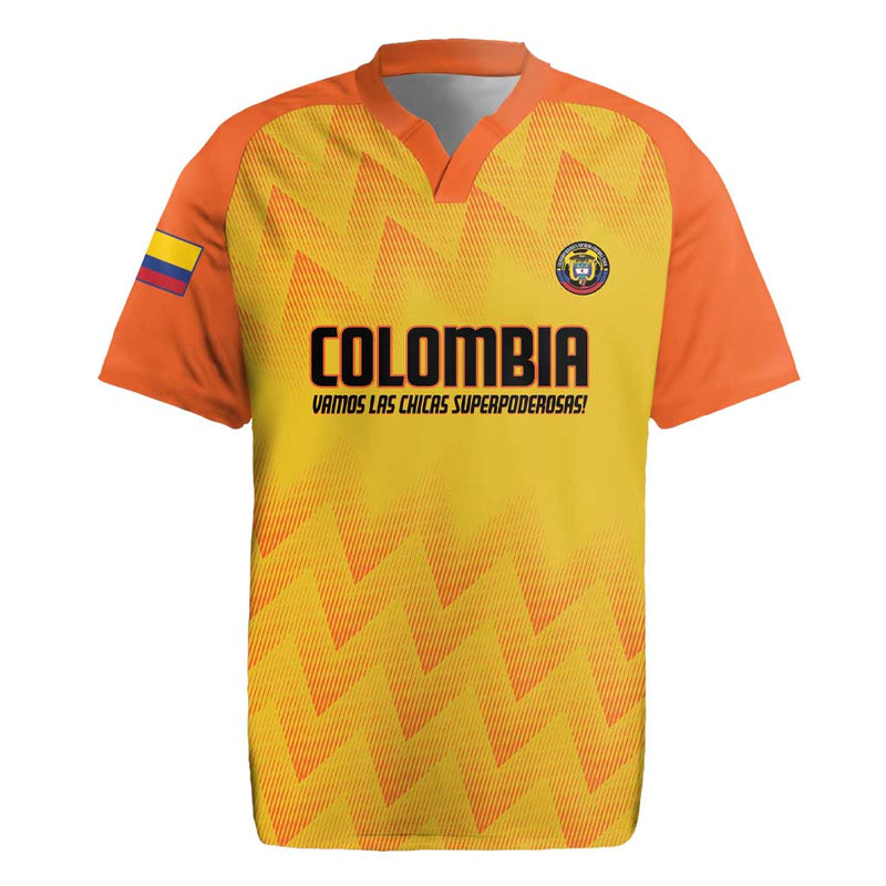 Custom Colombia Football 2025 Las Chicas Superpoderosas - Yellow Version Rugby Jersey