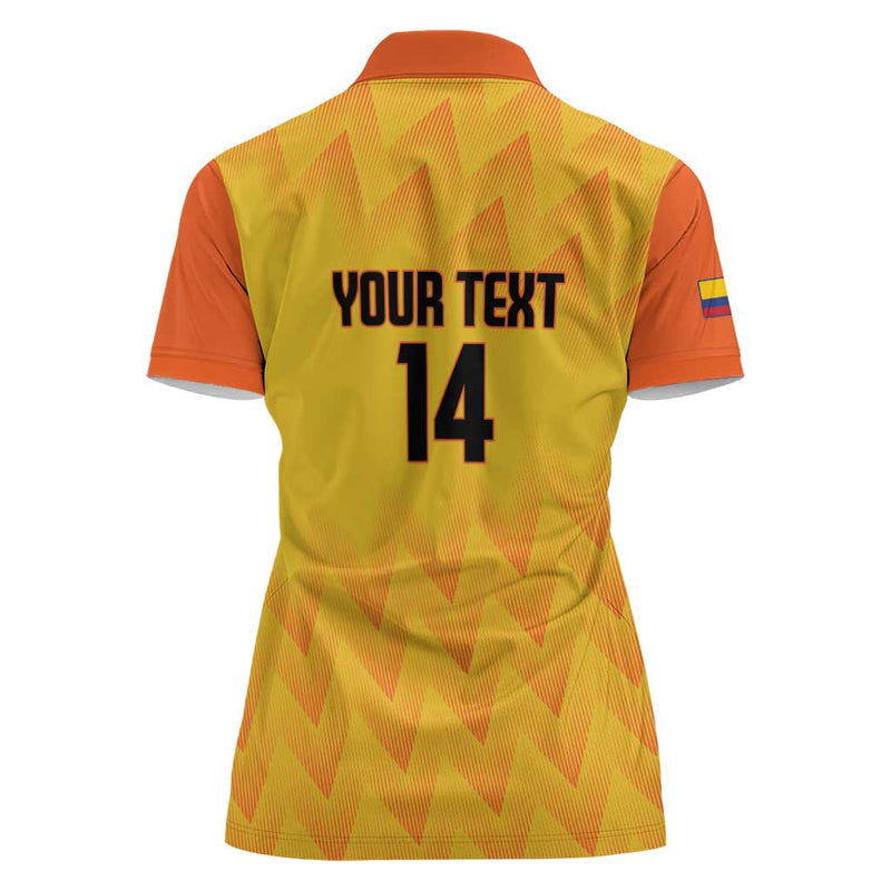 Custom Colombia Football 2025 Las Chicas Superpoderosas - Yellow Version Women Polo Shirt