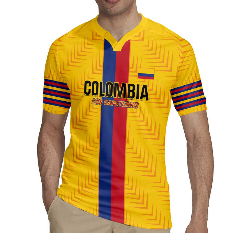 Custom Colombia Football Vamos Los Cafeteros Rugby Jersey