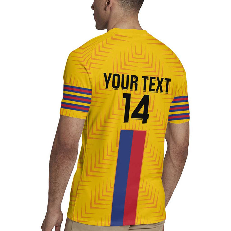 Custom Colombia Football Vamos Los Cafeteros Rugby Jersey