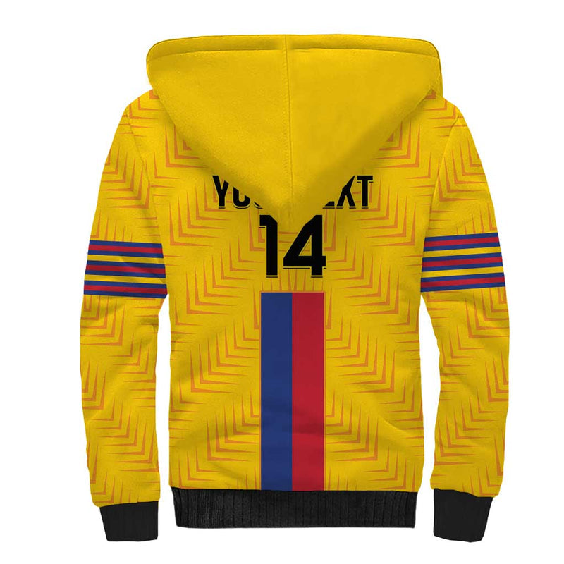 Custom Colombia Football Vamos Los Cafeteros Sherpa Hoodie