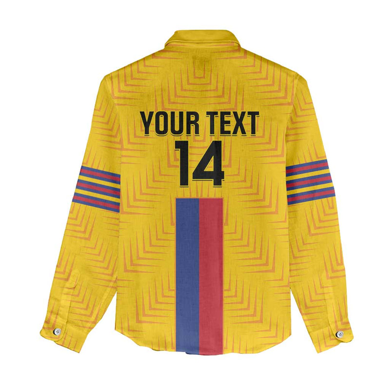 Custom Colombia Football Vamos Los Cafeteros Women Casual Shirt