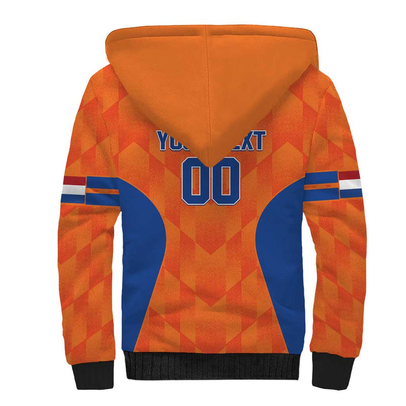 Custom Baseball Netherlands Go Champions Sporty Style Sherpa Hoodie