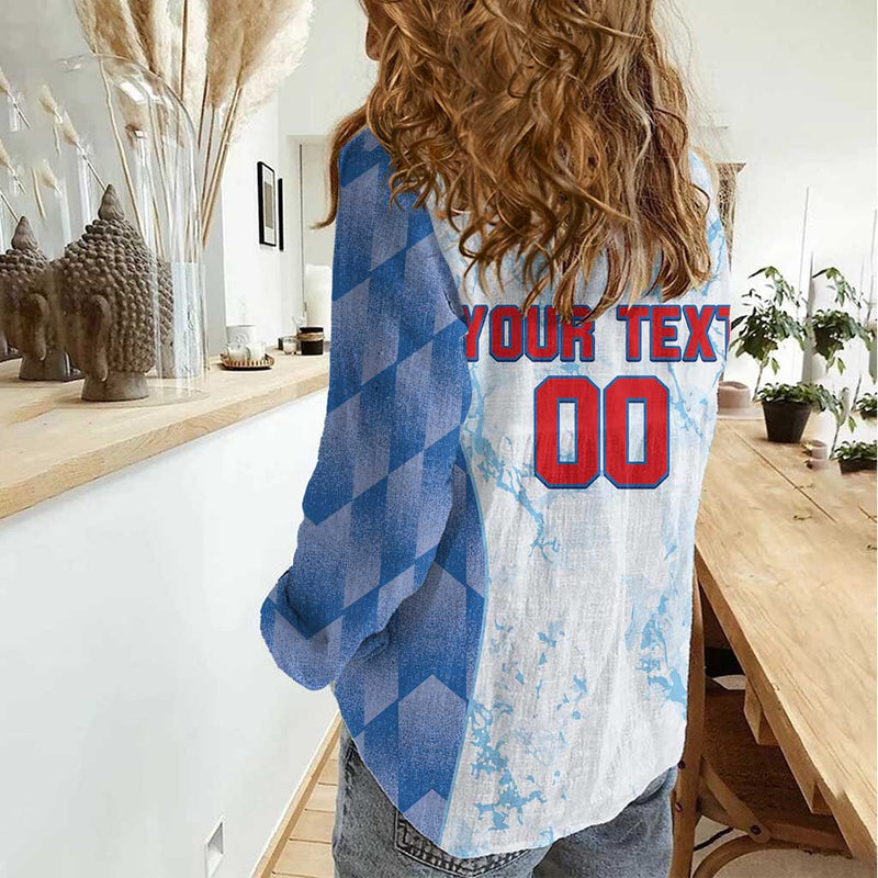 Custom Baseball Panama Go Champions Sporty Style Women Casual Shirt