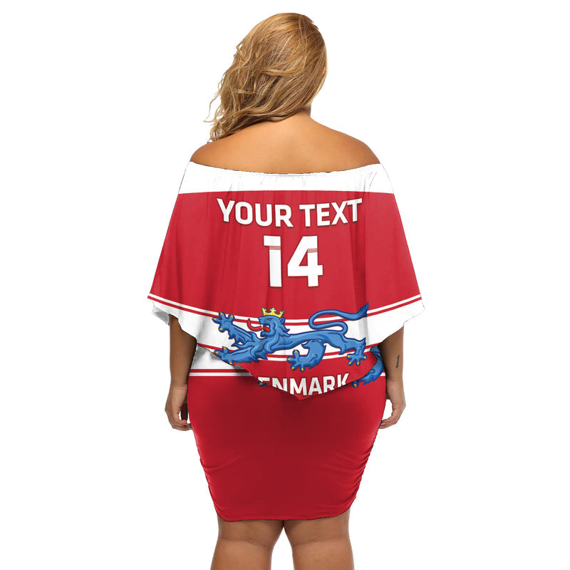 Custom Denmark Hockey Go Danish Lions Off Shoulder Short Dress