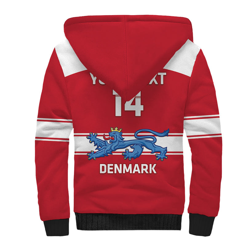 Custom Denmark Hockey Go Danish Lions Sherpa Hoodie