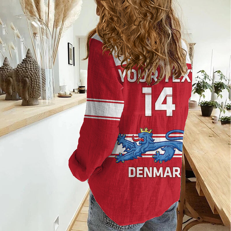 Custom Denmark Hockey Go Danish Lions Women Casual Shirt