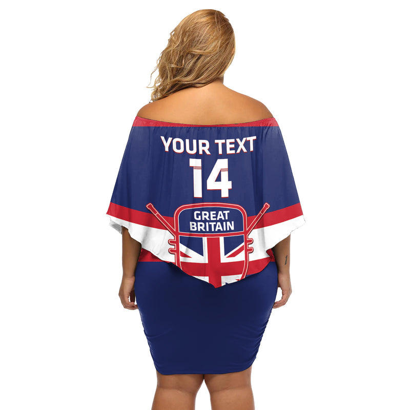 Custom Great Britain Hockey Go Gb Team Off Shoulder Short Dress