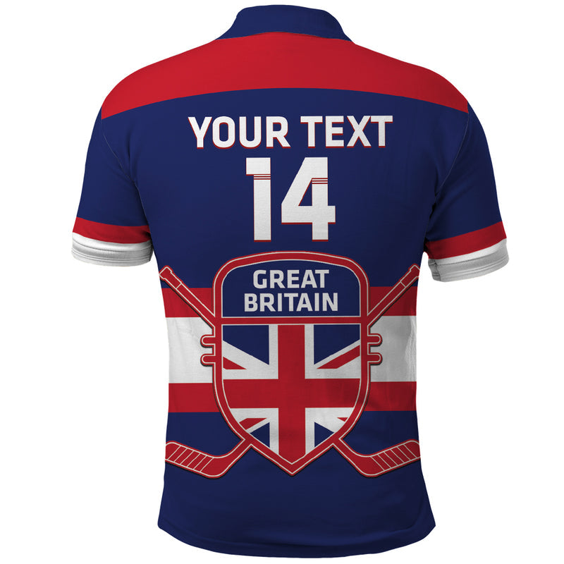 Custom Great Britain Hockey Go GB Team Polo Shirt
