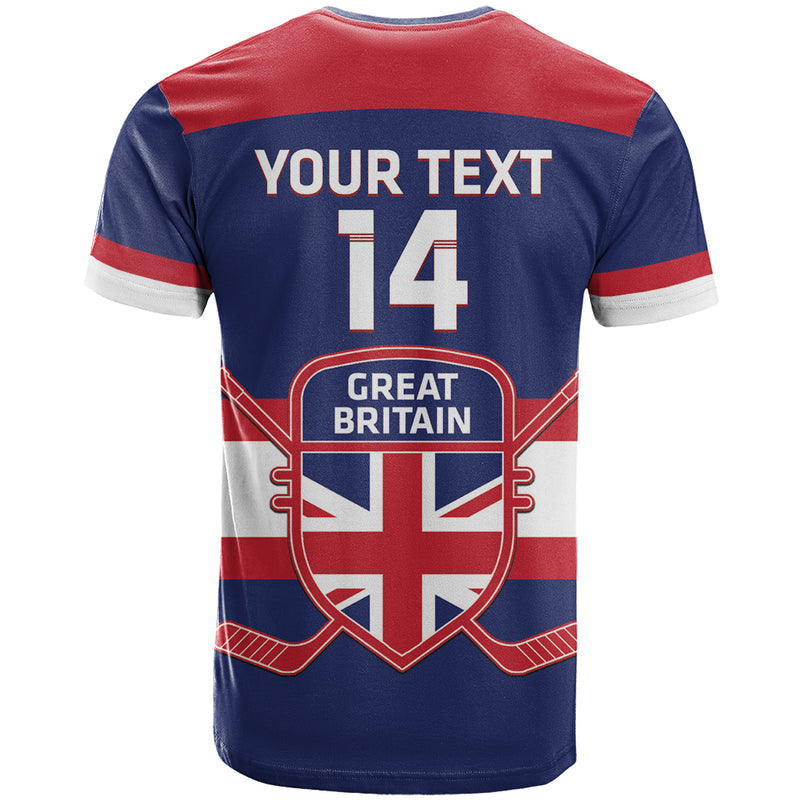 Custom Great Britain Hockey Go GB Team T Shirt