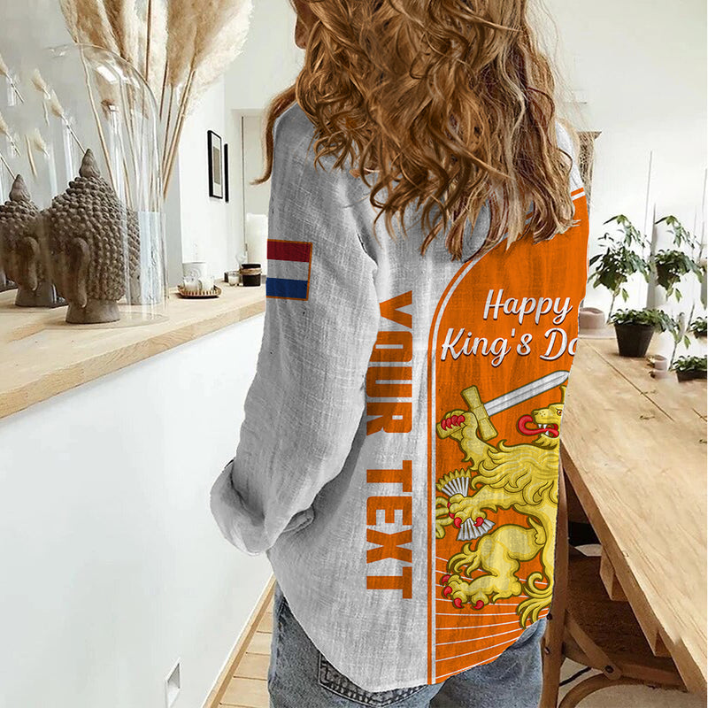 (Custom Personalised) Netherlands Kings Day Gelukkige Koningsdag Ver.01 Women Casual Shirt