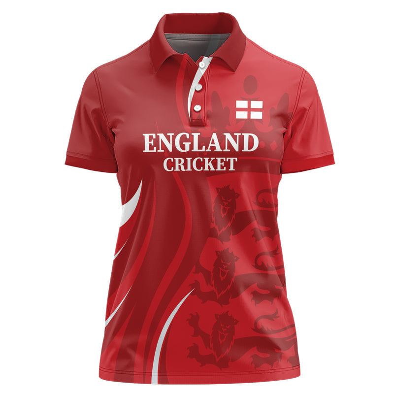 Custom England Cricket 2024 World Cup Go Champions Women Polo Shirt