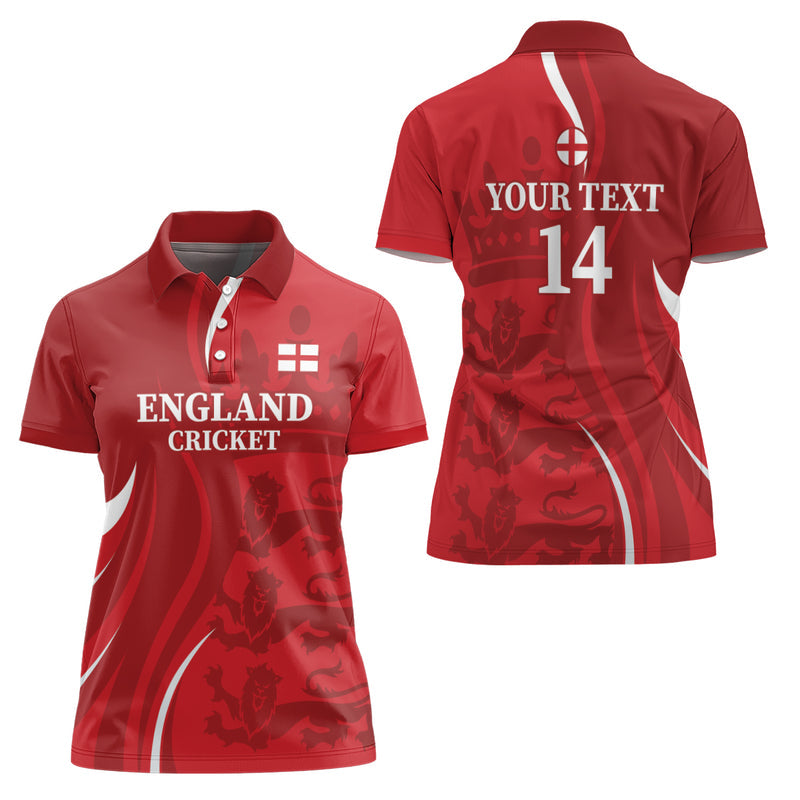 Custom England Cricket 2024 World Cup Go Champions Women Polo Shirt