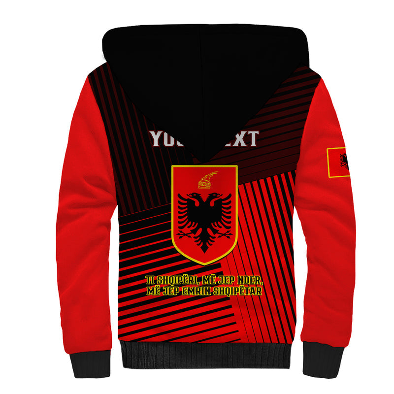Albania Coat Of Arms Dynamic Style Sherpa Hoodie