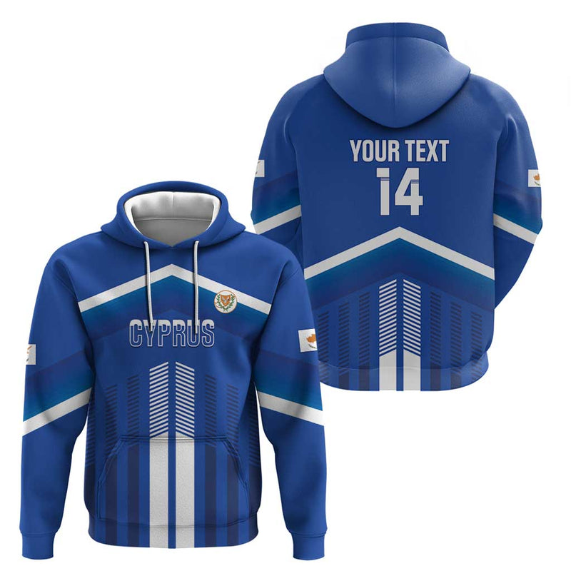 Custom Cyprus Football Go Champions Hoodie