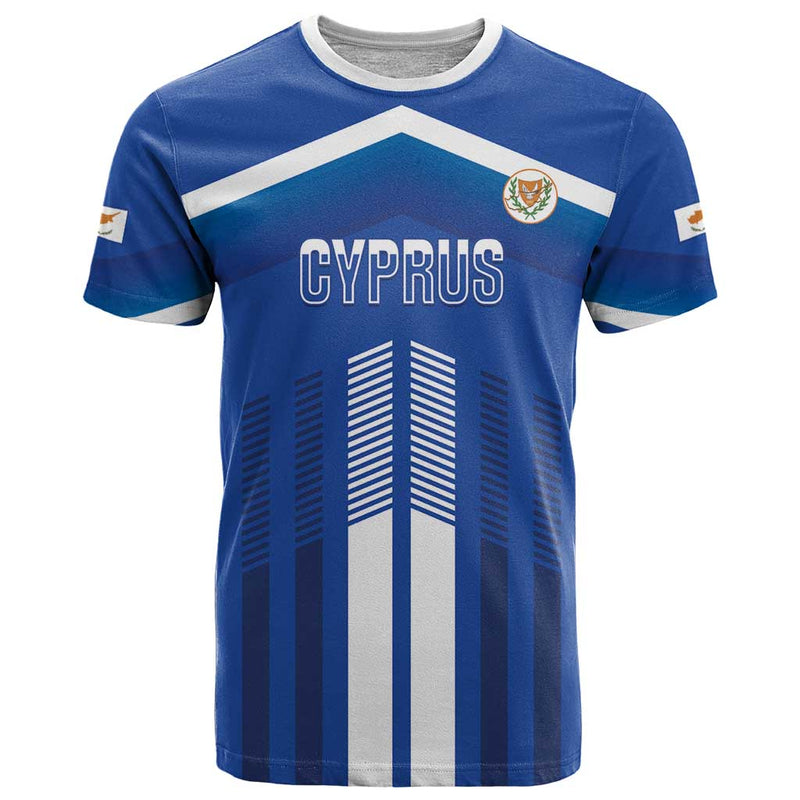Custom Cyprus Football Go Champions T Shirt