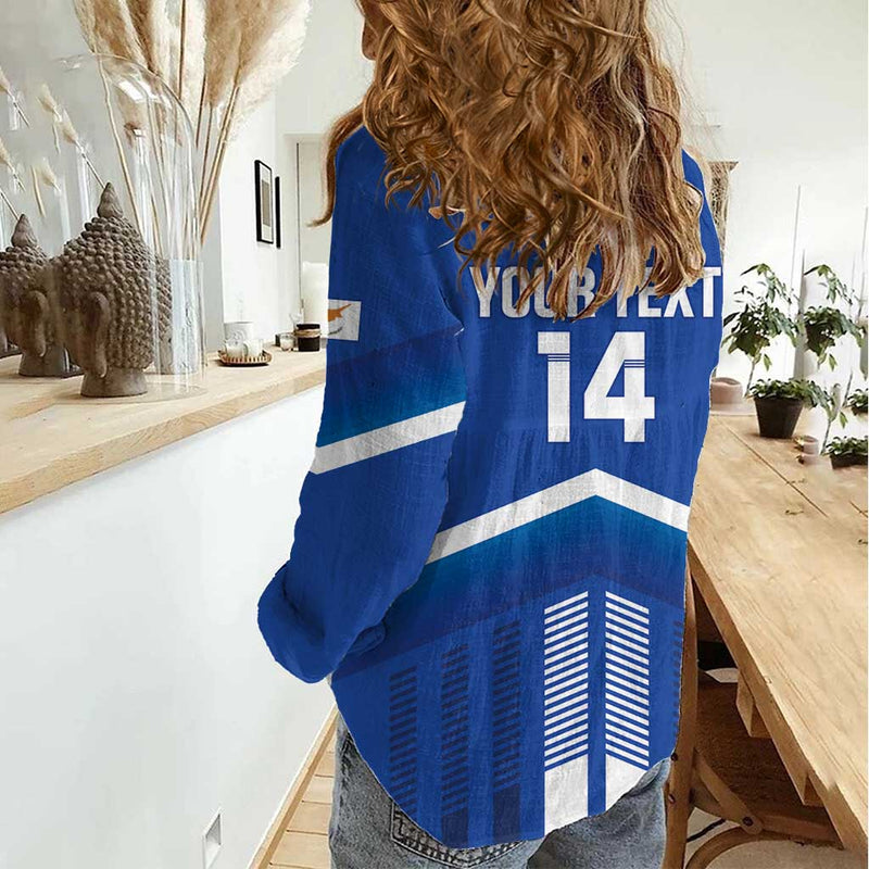 Custom Cyprus Football Go Champions Women Casual Shirt