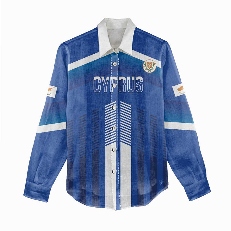Custom Cyprus Football Go Champions Women Casual Shirt