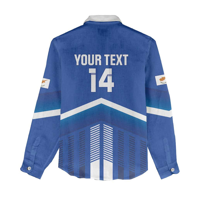 Custom Cyprus Football Go Champions Women Casual Shirt