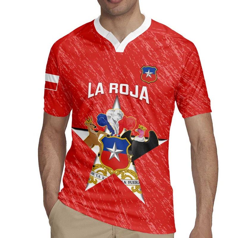 Custom Chile Football Vamos La Roja Rugby Jersey