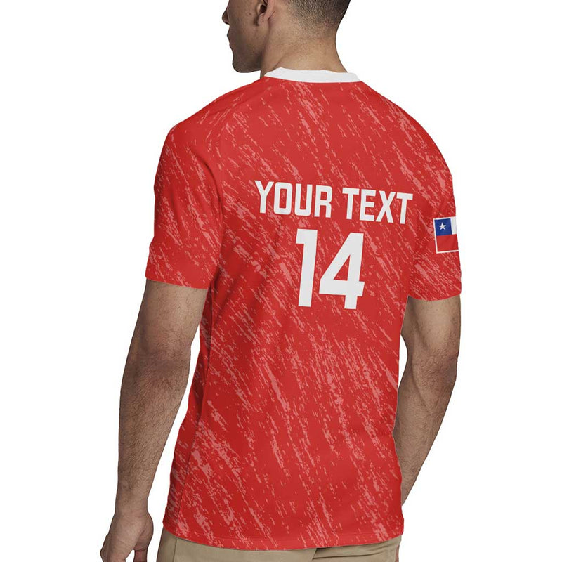 Custom Chile Football Vamos La Roja Rugby Jersey
